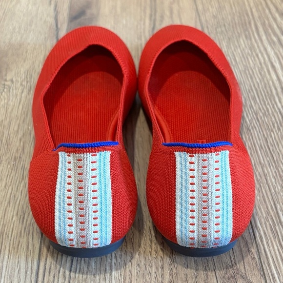 Rothy's The Square Flats In Cardinal Red Size 7.5 - Picture 3 of 6